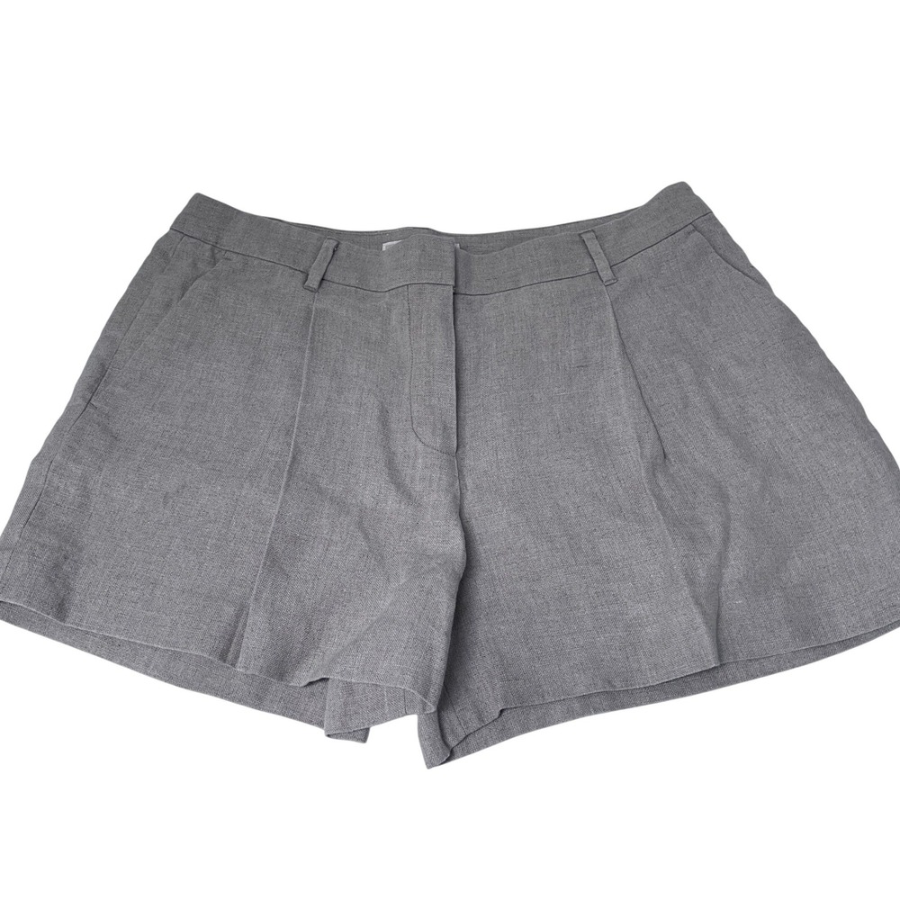 Michael Kors Neutral Beige 100% Linen Tailored High Rise Shorts Size 6